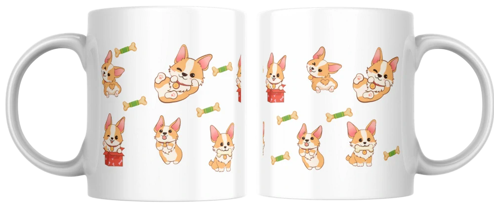 Hrnek s potiskem Corgi
