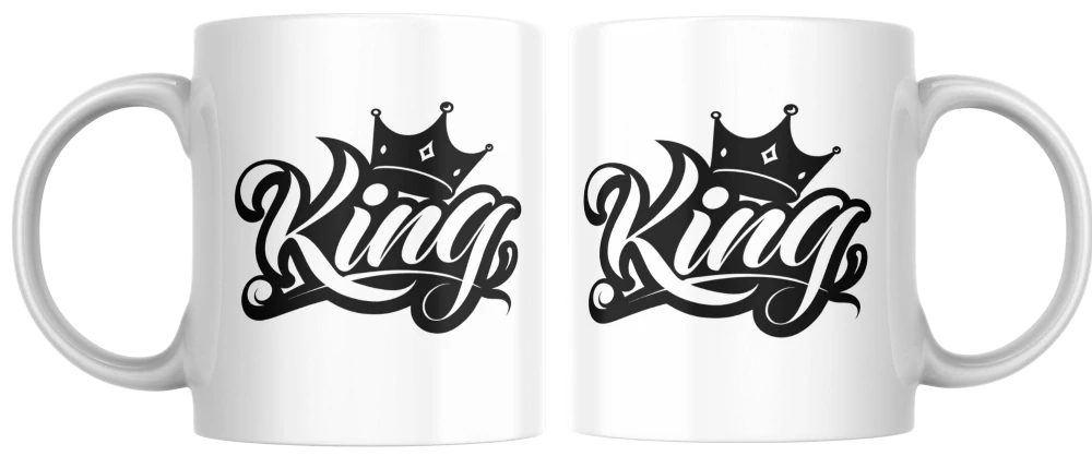 Potištěný keramický hrnek s motivem King